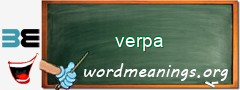 WordMeaning blackboard for verpa